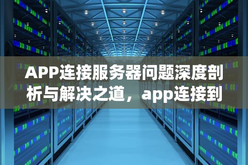 APP连接服务器问题深度剖析与解决之道，app连接到服务器出现问题怎么办