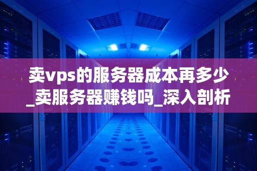 卖vps的服务器成本再多少_卖服务器赚钱吗_深入剖析VPS服务器成本构成及影响因素