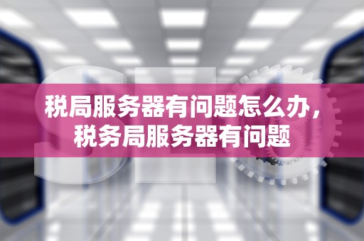 税局服务器有问题怎么办，税务局服务器有问题