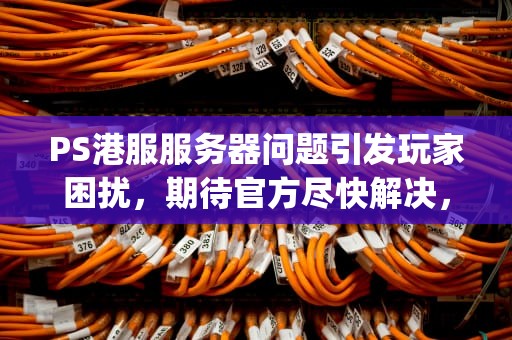 PS港服服务器问题引发玩家困扰，期待官方尽快解决，ps港服服务器出问题了怎么办
