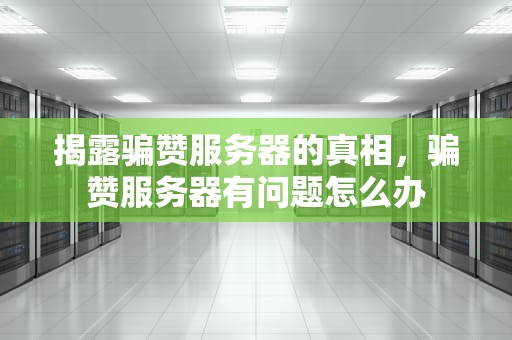 揭露骗赞服务器的真相，骗赞服务器有问题怎么办