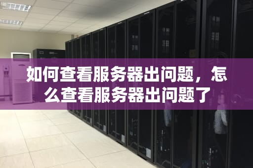如何查看服务器出问题，怎么查看服务器出问题了