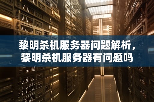 黎明杀机服务器问题解析，黎明杀机服务器有问题吗