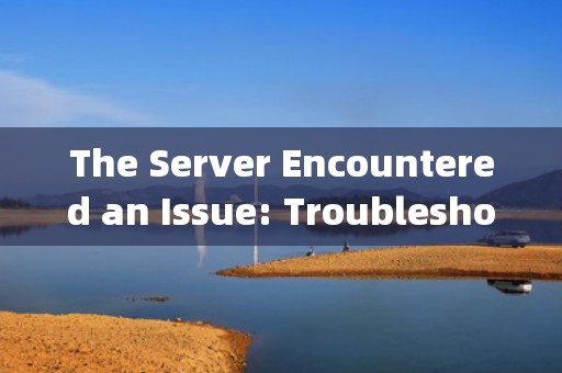 The Server Encountered an Issue: Troubleshooting and Solutions，服务器有问题了英语怎么说