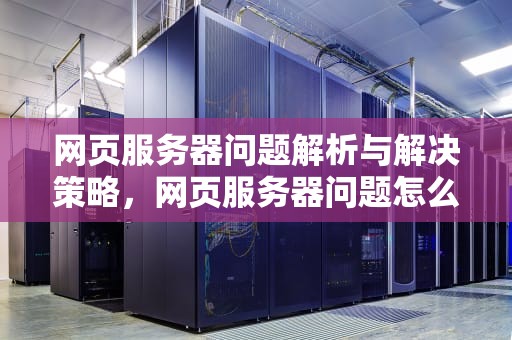 网页服务器问题解析与解决策略，网页服务器问题怎么解决的