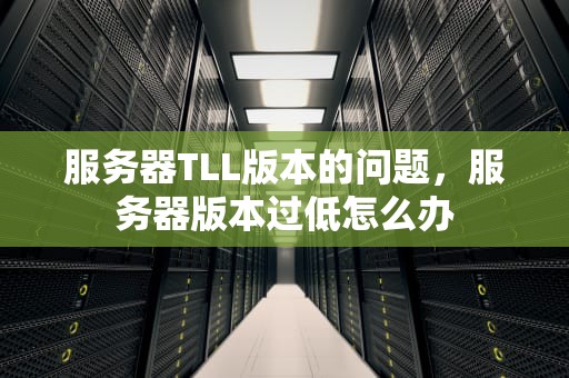 服务器TLL版本的问题，服务器版本过低怎么办
