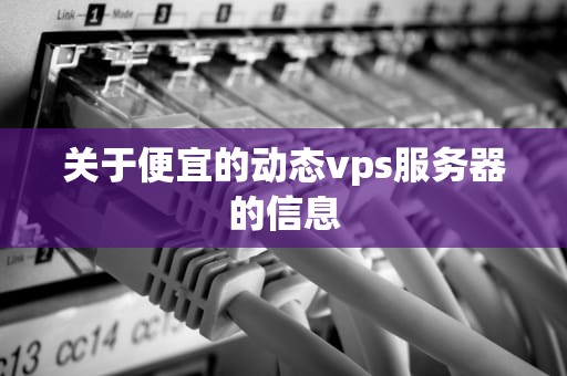 关于便宜的动态vps服务器的信息