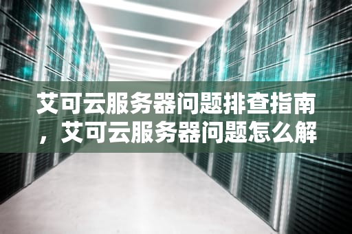 艾可云服务器问题排查指南，艾可云服务器问题怎么解决