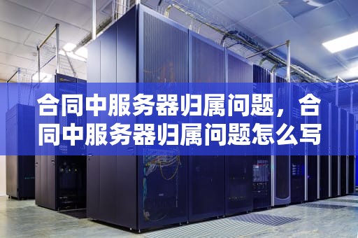 合同中服务器归属问题，合同中服务器归属问题怎么写