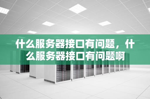 什么服务器接口有问题，什么服务器接口有问题啊