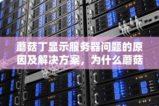 蘑菇丁显示服务器问题的原因及解决方案，为什么蘑菇丁一直显示网络不给力