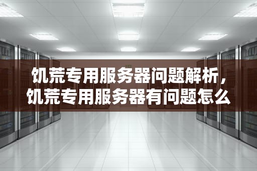 饥荒专用服务器问题解析，饥荒专用服务器有问题怎么解决
