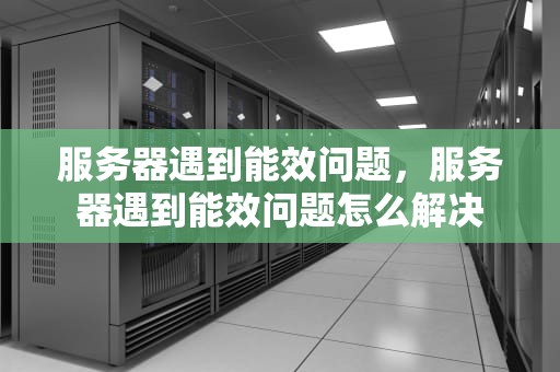 服务器遇到能效问题，服务器遇到能效问题怎么解决