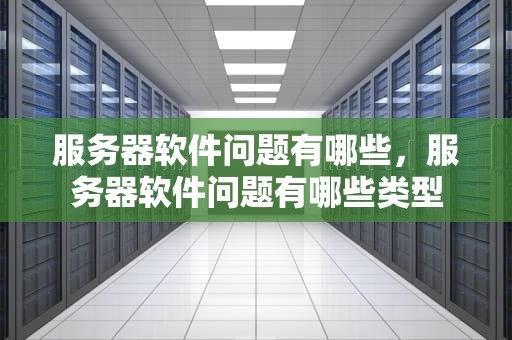 服务器软件问题有哪些，服务器软件问题有哪些类型
