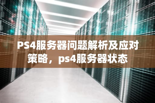 PS4服务器问题解析及应对策略，ps4服务器状态
