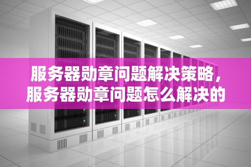 服务器勋章问题解决策略，服务器勋章问题怎么解决的