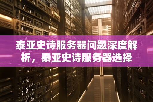 泰亚史诗服务器问题深度解析，泰亚史诗服务器选择