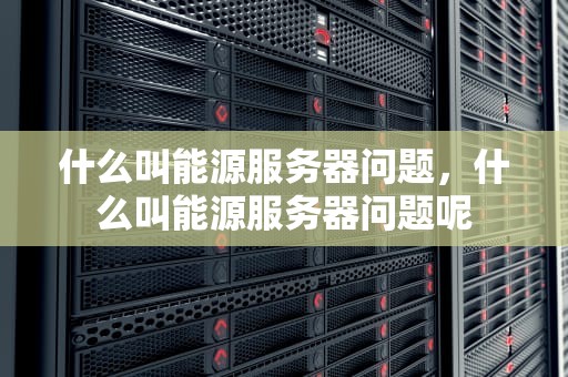 什么叫能源服务器问题，什么叫能源服务器问题呢
