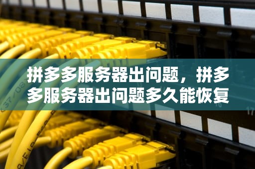 拼多多服务器出问题，拼多多服务器出问题多久能恢复