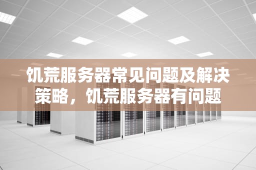 饥荒服务器常见问题及解决策略，饥荒服务器有问题