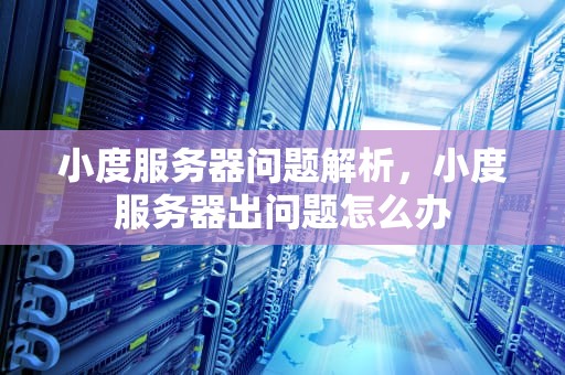 小度服务器问题解析，小度服务器出问题怎么办
