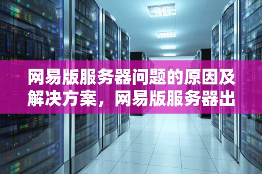 网易版服务器问题的原因及解决方案，网易版服务器出问题怎么解决