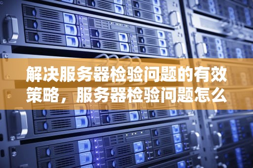 解决服务器检验问题的有效策略，服务器检验问题怎么解决的