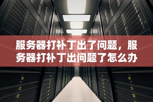 服务器打补丁出了问题，服务器打补丁出问题了怎么办