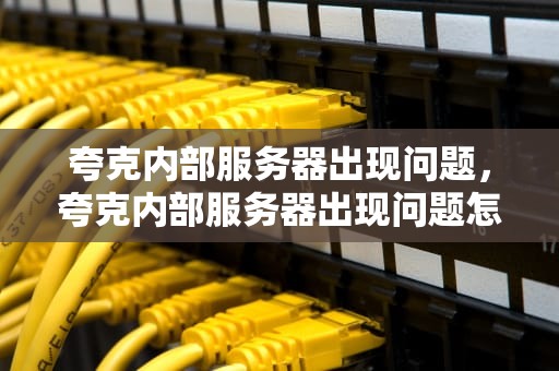 夸克内部服务器出现问题，夸克内部服务器出现问题怎么办