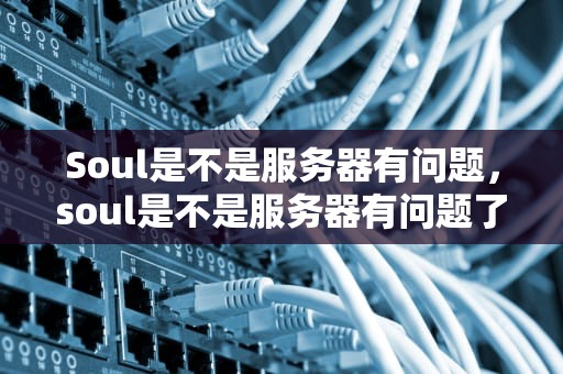 Soul是不是服务器有问题，soul是不是服务器有问题了