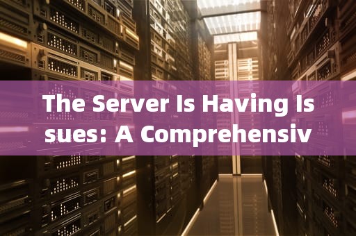 The Server Is Having Issues: A Comprehensive Guide to Troubleshooting and Solutions，服务器有问题英文翻译怎么写