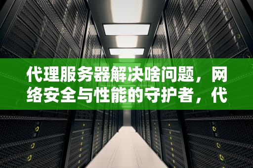 代理服务器解决啥问题，网络安全与性能的守护者，代理服务器解决啥问题了
