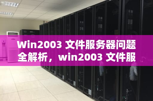 Win2003 文件服务器问题全解析，win2003 文件服务器