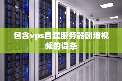 包含vps自建服务器翻墙视频的词条