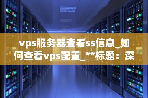 vps服务器查看ss信息_如何查看vps配置_**标题：深入理解VPS服务器查看SS信息的方法与实践**