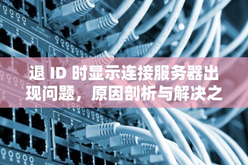 退 ID 时显示连接服务器出现问题，原因剖析与解决之道，退id时显示连接服务器出现问题怎么办