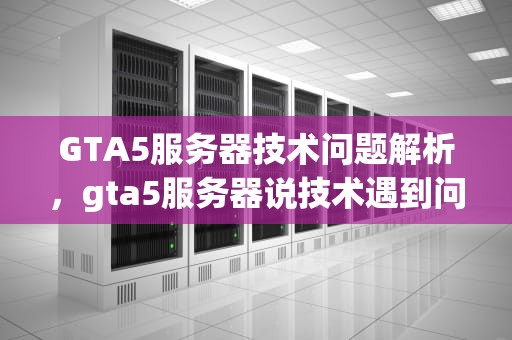 GTA5服务器技术问题解析，gta5服务器说技术遇到问题怎么解决