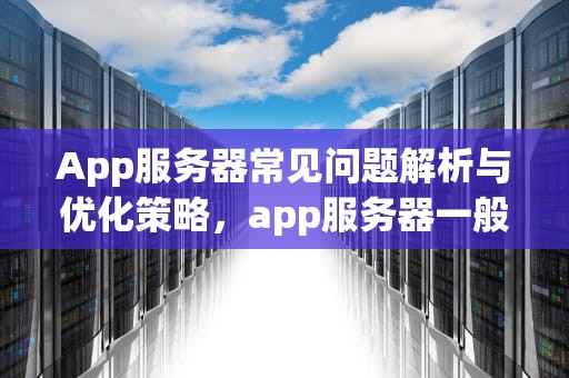 App服务器常见问题解析与优化策略，app服务器一般是什么问题啊