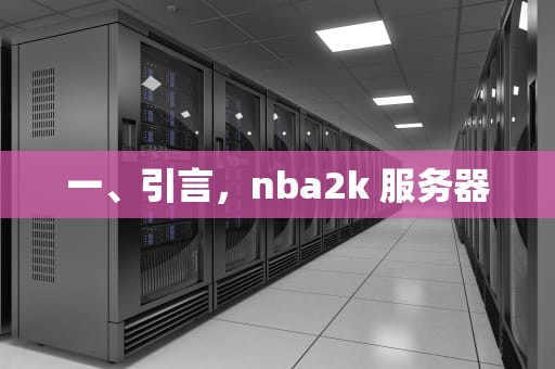 一、引言，nba2k 服务器