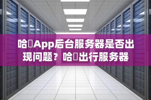 哈啰App后台服务器是否出现问题？哈啰出行服务器
