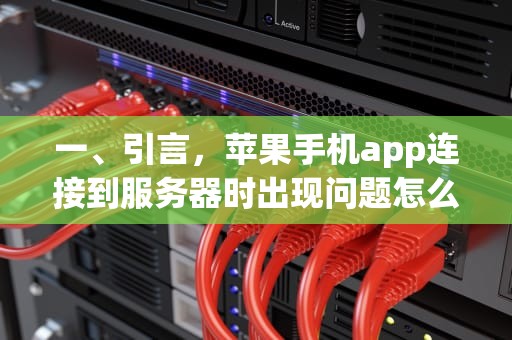 一、引言，苹果手机app连接到服务器时出现问题怎么办