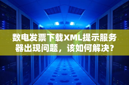 数电发票下载XML提示服务器出现问题，该如何解决？电子发票服务器调用异常