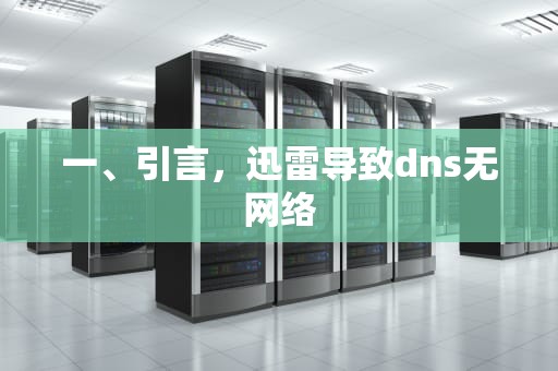 一、引言，迅雷导致dns无网络