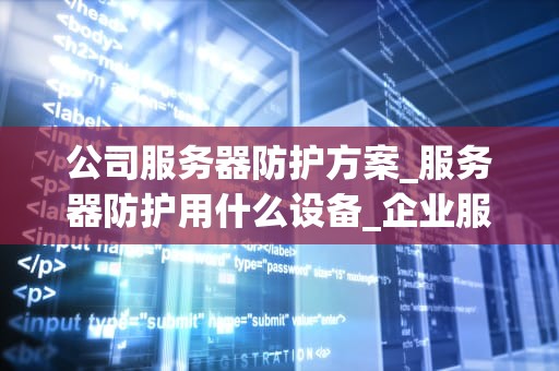 公司服务器防护方案_服务器防护用什么设备_企业服务器防护策略