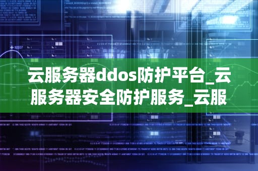 云服务器ddos防护平台_云服务器安全防护服务_云服务器DDoS防护平台的重要性与应用
