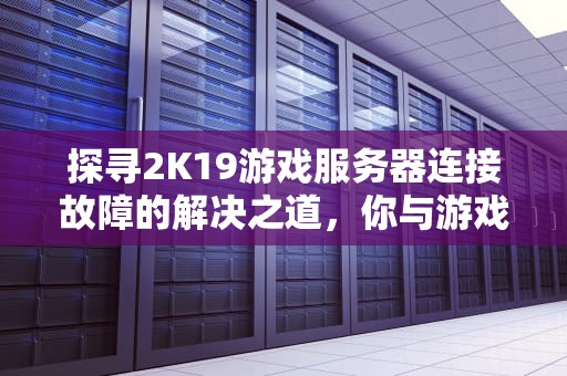 探寻2K19游戏服务器连接故障的解决之道，你与游戏服务器的连接出现问题2k190
