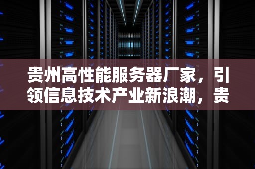贵州高性能服务器厂家，引领信息技术产业新浪潮，贵州高性能服务器厂家有哪些