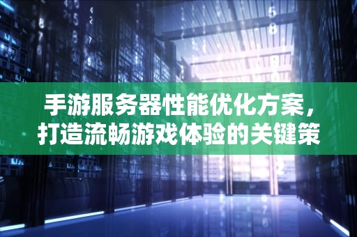 手游服务器性能优化方案，打造流畅游戏体验的关键策略，手游服务器性能优化方案设计