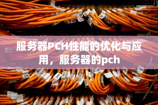 服务器PCH性能的优化与应用，服务器的pch