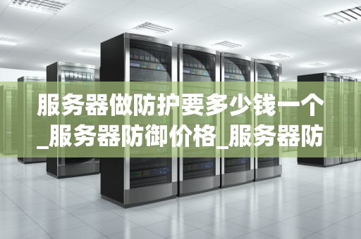 服务器做防护要多少钱一个_服务器防御价格_服务器防护的成本与价值
